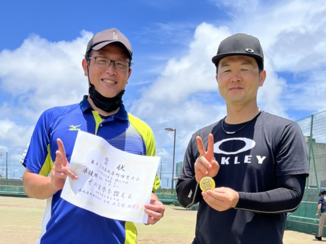 ソフトテニス男子　個人　準優勝