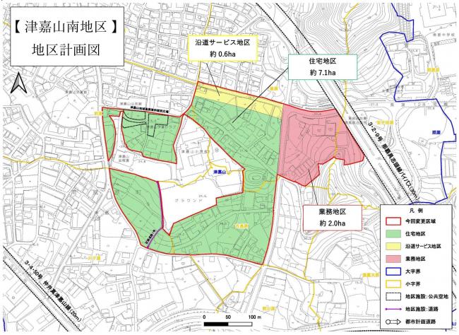 津嘉山南地区 地区計画図