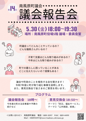 第14回議会報告会チラシ