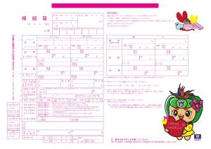 婚姻届（はえるん×ピンク）