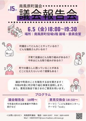 第15回議会報告会チラシ