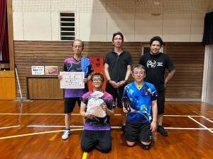 卓球男子準優勝
